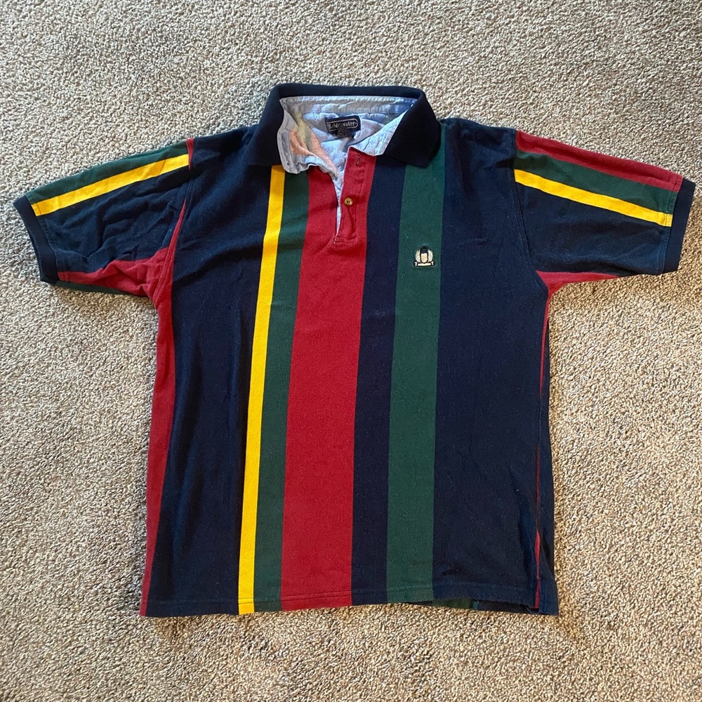 VINTAGE 90s Bridgewater Large Polo Striped Shirt